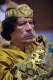 Muammar Qaddafi, then Libyan chief of state, attends the 12th African Union Summit in Addis Ababa, Ethiopia, Feb. 2, 2009. Qaddafi was elected chairman of the organisation. PD image by Jesse B. Awalt.