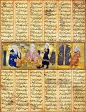 The first extant copies of Firdausi’s celebrated 11th-century Persian epic, the Book of Kings, were written under the Il-Khanids. This miniature comes from one of the 'small Shah-namas' that are considered by some to be precursors of the period’s more mature masterpiece, the 'great Shah-nama'.