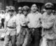 China: Wang Xiaohe (1924-1948) arrested and led away by Kuomintang security forces in Shanghai, 30 September, 1948. He was executed the same day. Wang Xiaohe worked at the Shanghai Electric Power Company and was a union organiser and underground member of the Chinese Communist Party. The Chinese Civil War was a conflict in China fought between forces loyal to the Kuomintang (KMT)-led government of the Republic of China, and forces loyal to the Communist Party of China (CPC). The war began in August 1927, with Chiang Kai-Shek's Northern Expedition, and essentially ended when major active battles ceased in 1950.
